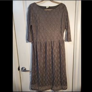 Shabby Apple, gray lace dress
